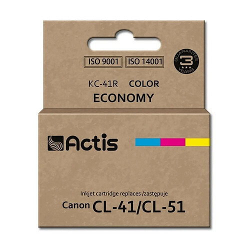 Cartouche d'encre originale Actis KC-41R Cyan/Magenta/Jaune