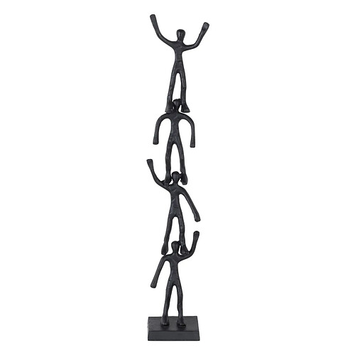 BigBuy Home Figurine Décorative Noir Aluminium 13 x 12 x 75 cm