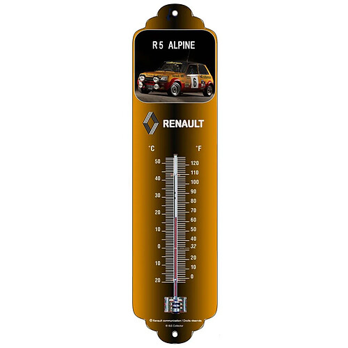 Nostalgic Art Thermomètre en métal Pub 28 x 6.5 cm Renault 5 Alpine.