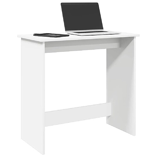 vidaXL Bureau Blanc 80x40x75 cm Bois d'ingénierie