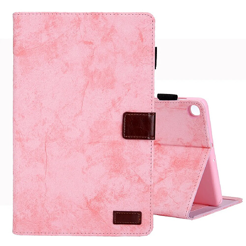 Wewoo Housse Coque Pour Galaxy Tab A 10.1 2019 Etui à rabat horizontal en cuir de style affaires avec supportfente cartecadre photo et fonction veille / réveil rose