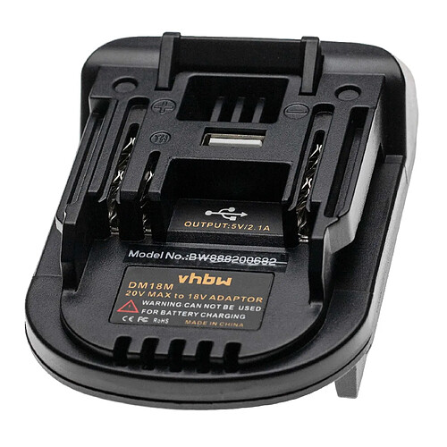 vhbw Adaptateur de batterie compatible avec Makita outils électriques - Adaptateur batteries Li-ion 20 V vers batteries Ni-MH 18 V