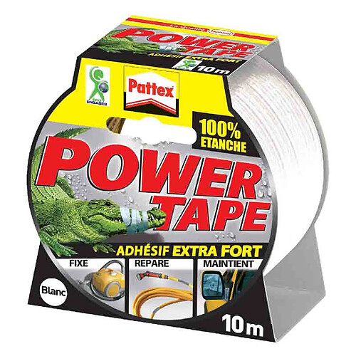 PATTEX - Adhésif super puissant ""Power tape"" Blanc - 50 mm x 10 m