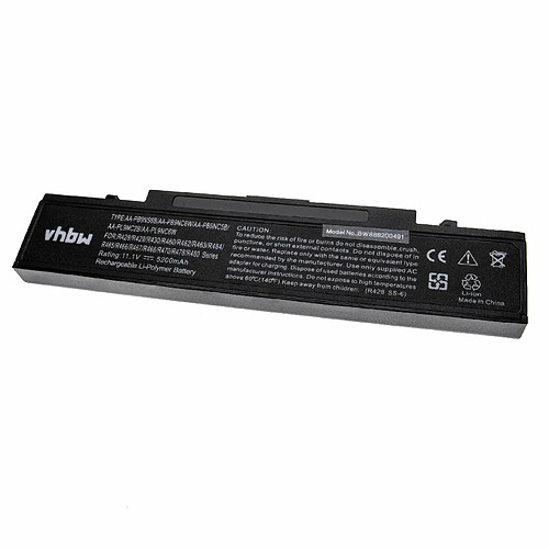 vhbw batterie compatible avec Samsung NP-R610-Aura P9500 Delu, NP-R610-Aura T3400 Dienh laptop (5200mAh, 11.1V, Li-Polymère, noir)