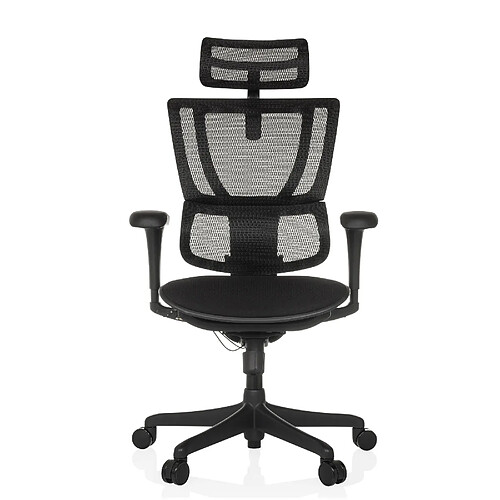 Chaise de bureau / fauteuil de direction ERGOHUMAN SLIM ECP F GEN2 assise tissu / dossier résille noir hjh OFFICE