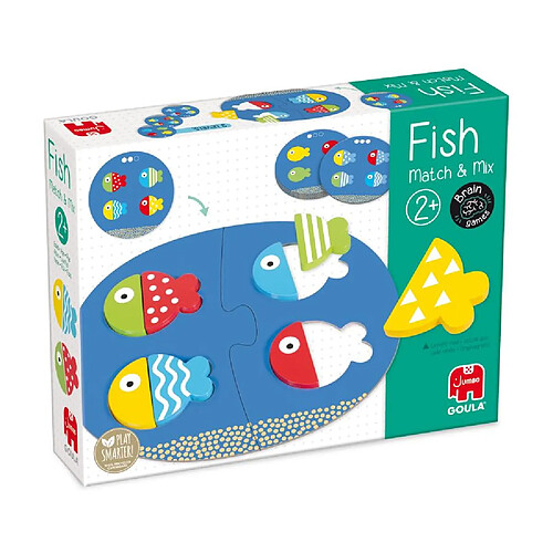 Goula Fish match and mix jeu d'assemblage puzzle couleur