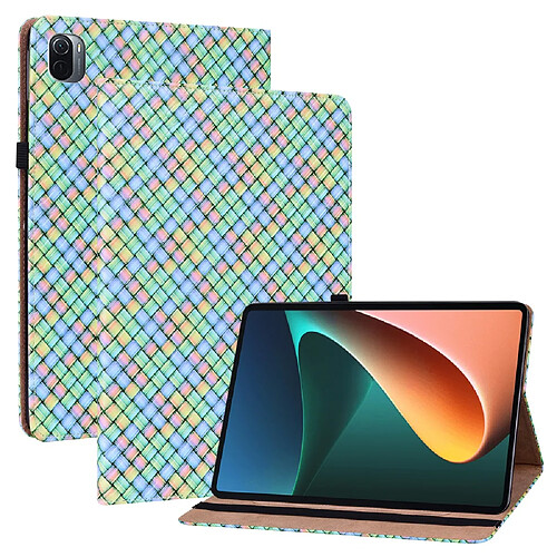 Etui en PU texture tissée multicolore avec support multicolore pour votre Xiaomi Pad 5/Pad 5 Pro