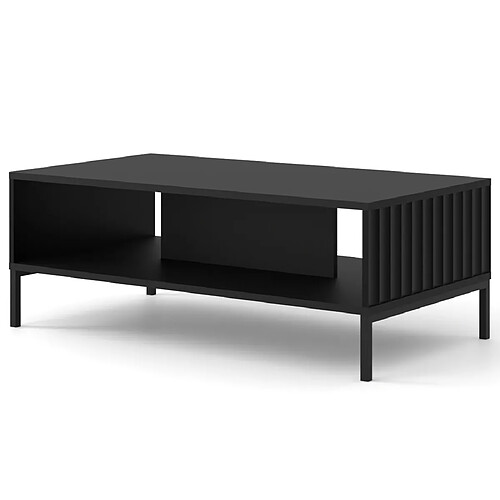 Bestmobilier Lara - table basse - pieds noirs - 90 cm