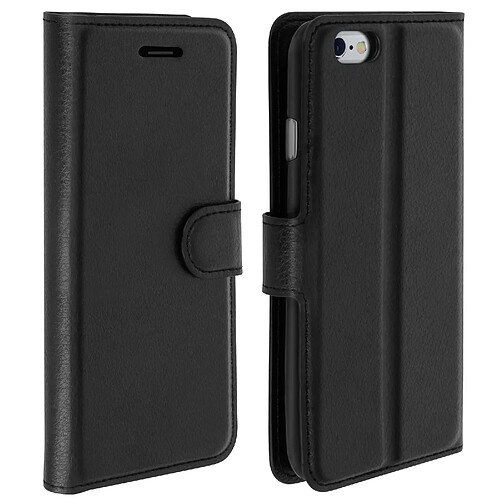 Avizar Housse iPhone 6 / 6S Portefeuille Espaces de Rangement Fonction Support Noir