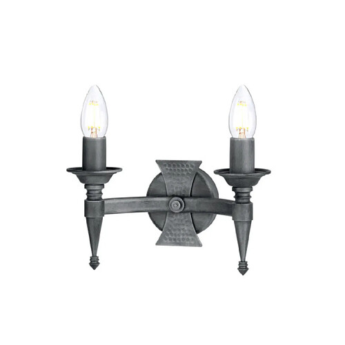 Elstead Lighting Applique murale Saxon Argent, Noir