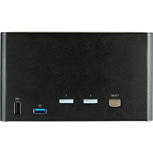 StarTech 2 Port Quad Monitor DisplayPort KVM Switch - 4K 60 Hz UHD HDR - DP 1.2 KVM Umschalter mit USB 3.0 Hub mit 2 Anschlüssen (5 Gbit/s) und 4x USB 2.0 HID Anschlüssen - Audio - Hotkey - TAA (SV231QDPU34K)