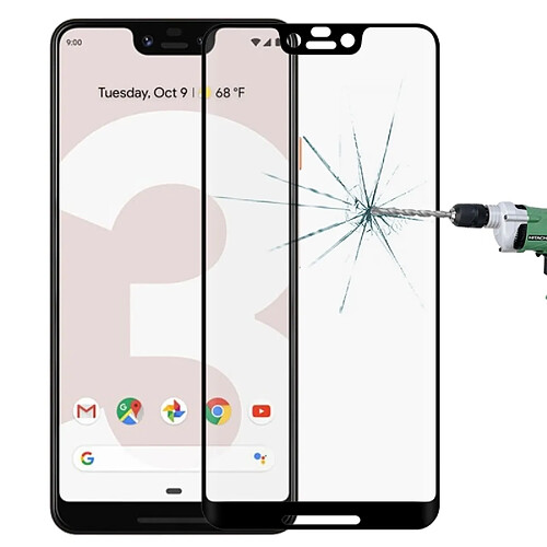 Wewoo Film de verre trempé plein écran dureté 3D bord courbe 0.3mm 9H pour le pixel 3 XL Google