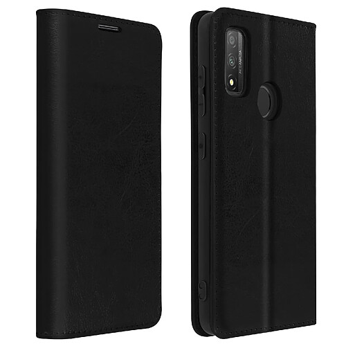 Avizar Étui Huawei P smart 2020 Folio Cuir Véritable Porte cartes Support Vidéo - noir