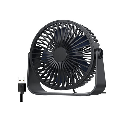 Ventilateur de Bureau USB, mini Ventilateur Personnel à Rotation 360, ventilateur de Refroidissement Portable de 5,5 Pouces (Noir)