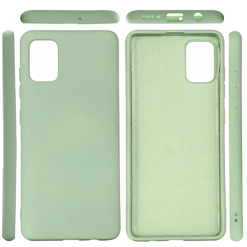 Coque en silicone matière liquide vert pour votre Samsung Galaxy A31