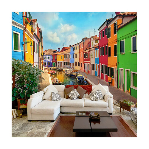 Artgeist Papier peint - Colorful Canal in Burano [350x245]