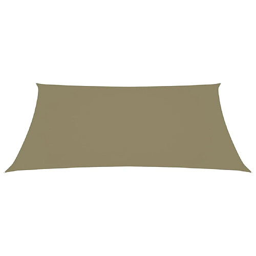 Helloshop26 Voile d'ombrage parasol tissu oxford rectangulaire 4 x 5 m beige 02_0009692