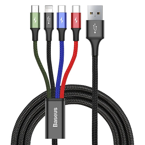 Wewoo Câble USB 4 en 1 - 1.2 m - Noir