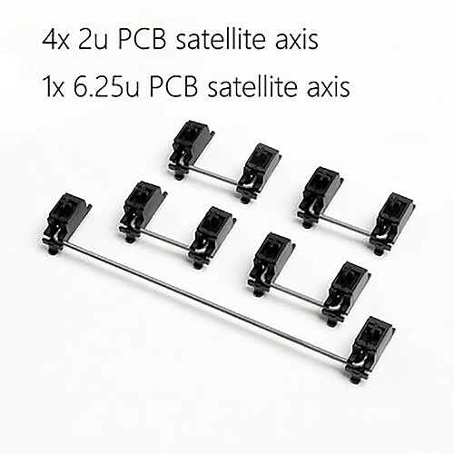 Stabilisateurs montés sur plaque l'axe des satellites 6.25U 2U pour Keycap clavier mécanique Cherry