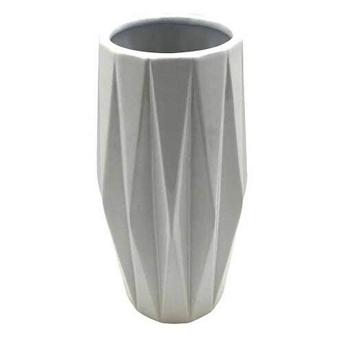 Paris Prix Vase Déco en Céramique Origami 24cm Blanc