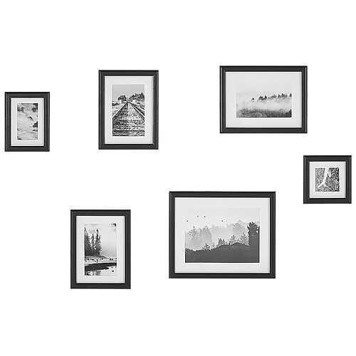 Beliani Cadre photo ZINARE Rectangulaire Nature Paysage Noir