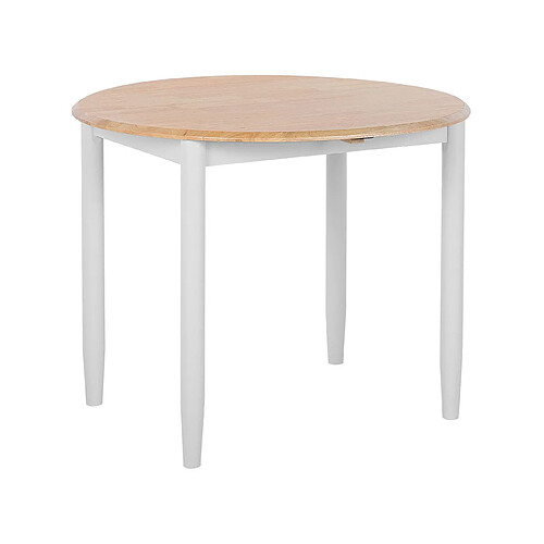 Beliani Table ronde extensible en bois OMAHA