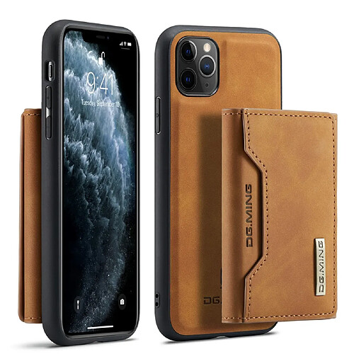 Dg.Ming Etui en PU + TPU anti-chute, magnétique hybride marron pour votre Apple iPhone 11 Pro 5.8 pouces