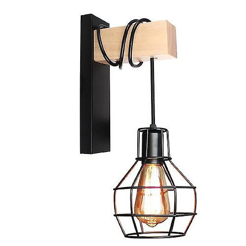 Universal Vintage Vintage Lampe murale Applique murale industrielle Lampe parasol Loft Café Bar Lampe réglable Lampe décorative LED (A)