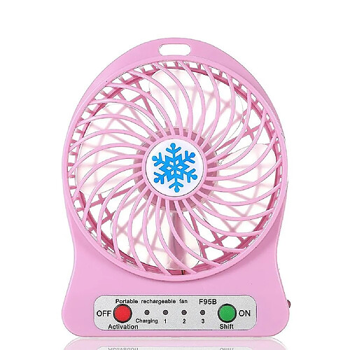 Ventilateur de Lumière Led Rechargeable Portable Mini Bureau Refroidisseur D'Air De Charge Usb Régulation De Vitesse à 3 Modes Fonction d'Éclairage Led Refroidissement