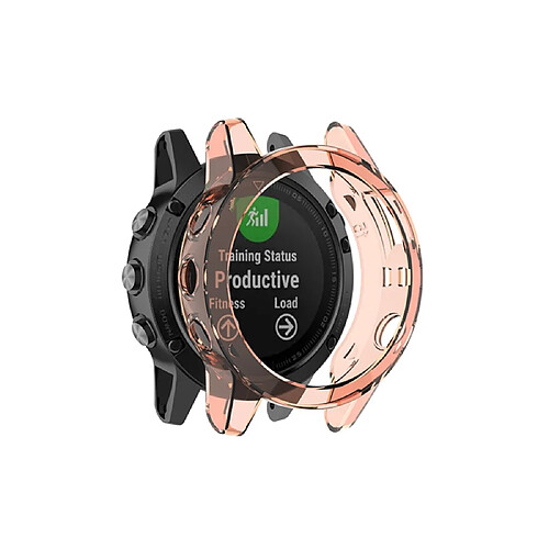 Coque en TPU rose transparent pour votre Garmin Fenix 5/5 Plus