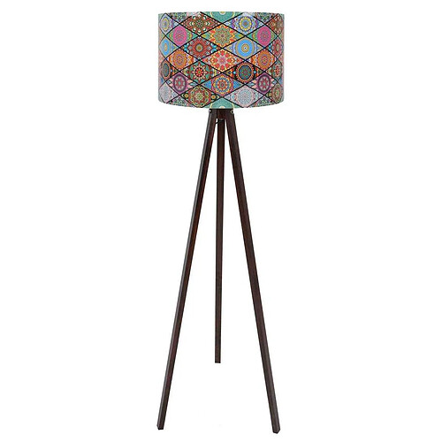 Hanah Home Lampadaire avec abat-jour multicolore Cap.