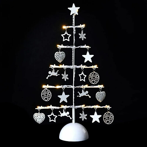 Décoration Lumineuse Sapin 45cm Blanc Chaud