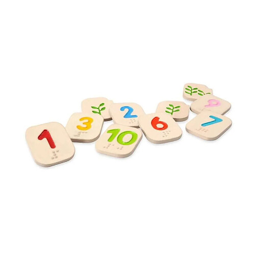 PLAN TOYS Jeu en bois Apprendre les chiffres en braille