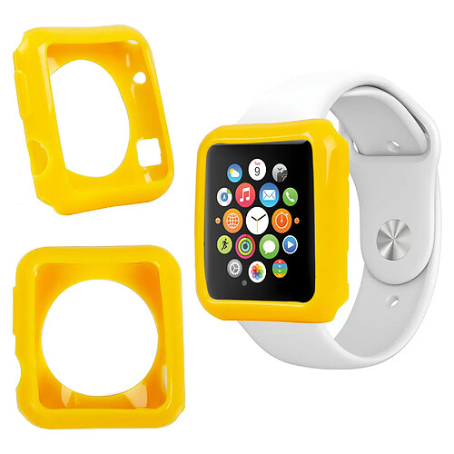 Duragadget Coque de protection JAUNE pour Apple Watch (iWatch) montre écran 38mm