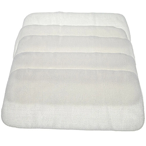 vhbw Lot de 5 Lingettes (serpillière) compatible avec Kärcher SC 1 Floor Kit, SC 1 Premium Floor Kit pour balai vapeur, serpillière