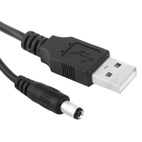 Wewoo Câble d'alimentation USB mâle vers DC 5,5 x 2,1 mm, longueur: 1 m