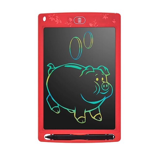 Wewoo Tablette graphique 8,5 pouces LCD couleur enfants LCD planche à dessin électronique rouge