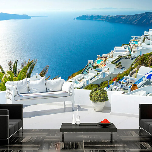 Artgeist Papier peint - View on Santorini [98x70]