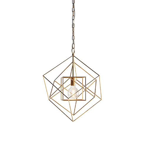 Lumière Suspension Plafonnier Feuille d'Or Antique