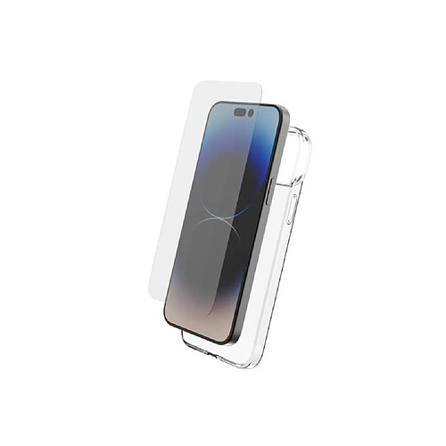 My Way Myway Coque pour Apple iPhone 15 Souple et Protection d'Écran en Verre Trempé Transparent