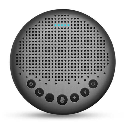 Chrono Kit mains libres Bluetooth eMeet Conference Speaker-Luna Lite, kit mains libres USB reconnaissance vocale 362°, utilisé pour Zoom, Skype, PC de communication VoIP, Skype for Business, etc.(Gris)