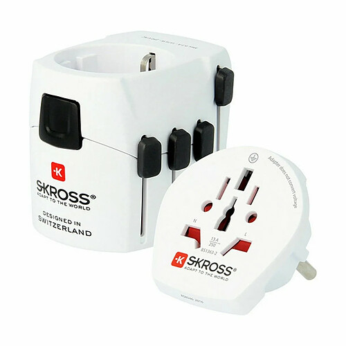 Adaptateur Prise Universelle de Voyage Skross 1103180 2 Pièces