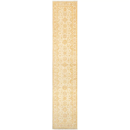 Vidal Tapis de couloir en laine 391x76 beige Kaizar