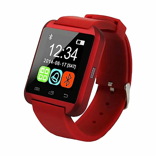 U8 Digital Smart Watch Sports Tracker Pour Montre Temps Podomètre Calories Réveil Surveillance Du Sommeil Rouge