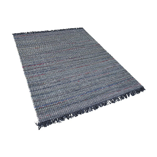 Beliani Tapis en coton gris 160 x 230 cm BESNI