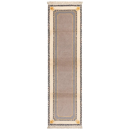 Vidal Tapis de couloir en laine 302x81 gris Darya