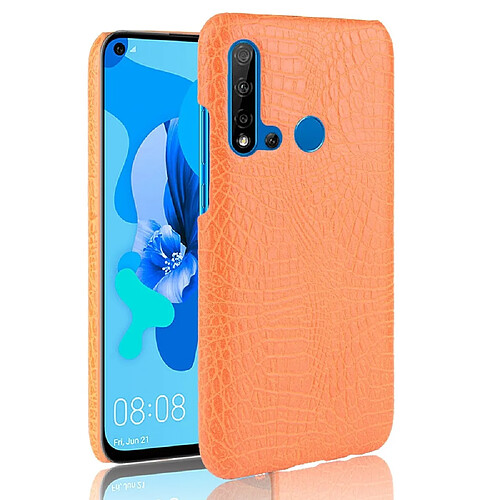 Wewoo Coque PC + PU antichoc en texture de crocodile pour Huawei P20 lite 2019 / Huawei nova 5i Orange