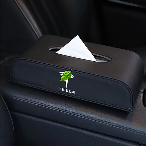 Universal Pour Tesla Model 3 Y X S PU Cuir Serviettes Serviettes(Le noir)