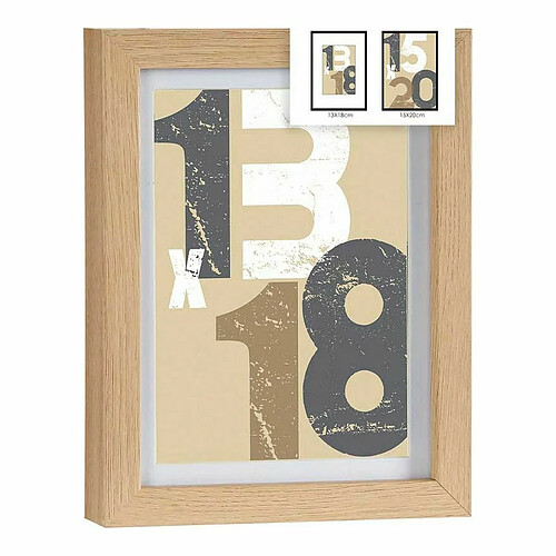 Gift Decor Porte photos mural Marron Clair 17 x 2,5 x 22,5 cm Naturel Bois MDF (1 uds)