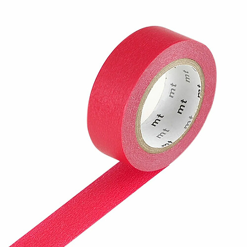 Masking tape unicolore - Rouge - 1,5 cm x 7 m